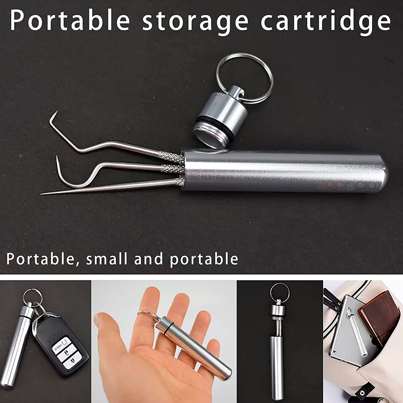 Kit De Limpieza Dental Portatil Con Palillos E Hilo Dental