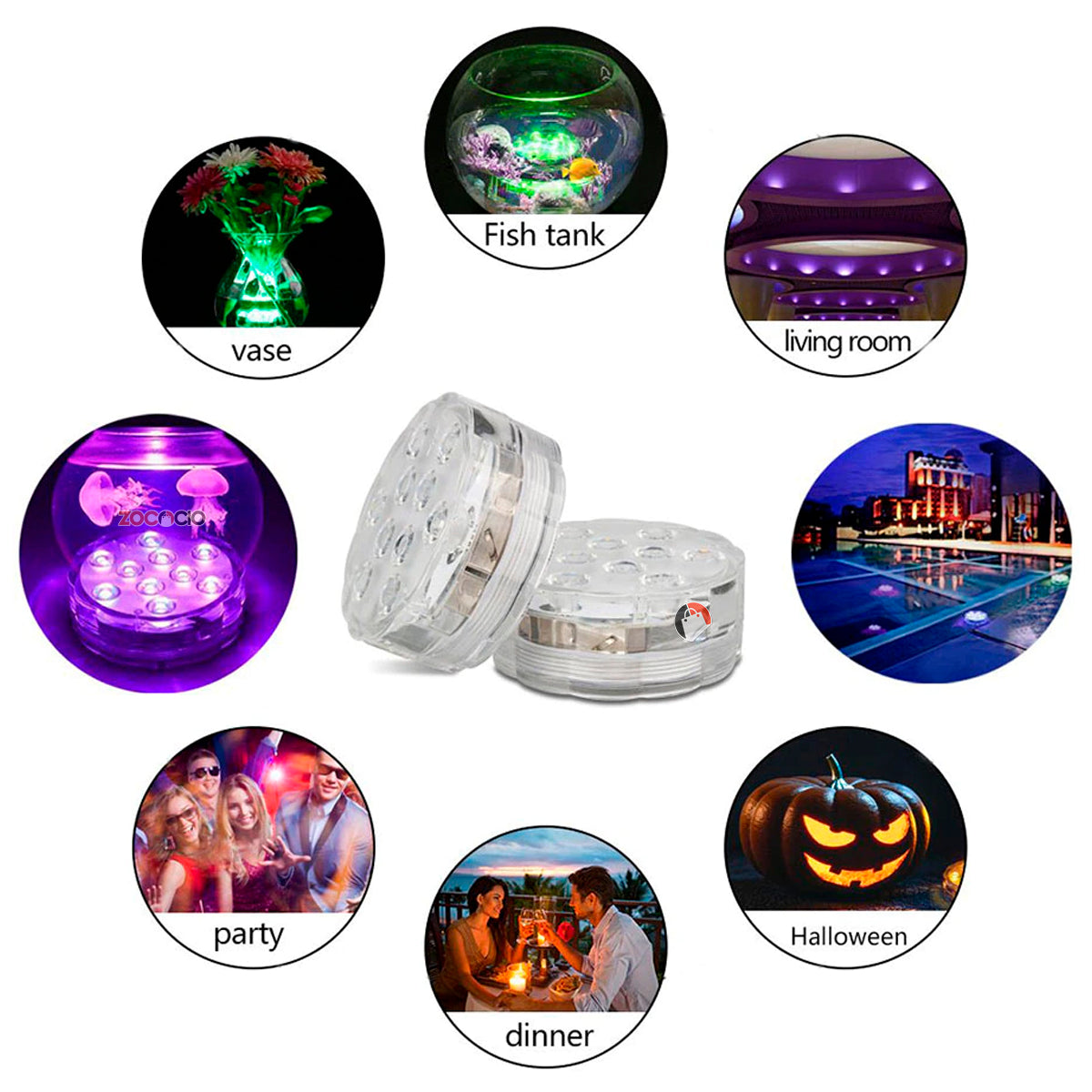 Luz Led Sumergible Para Piscina Jacuzzi Y Decoraciones