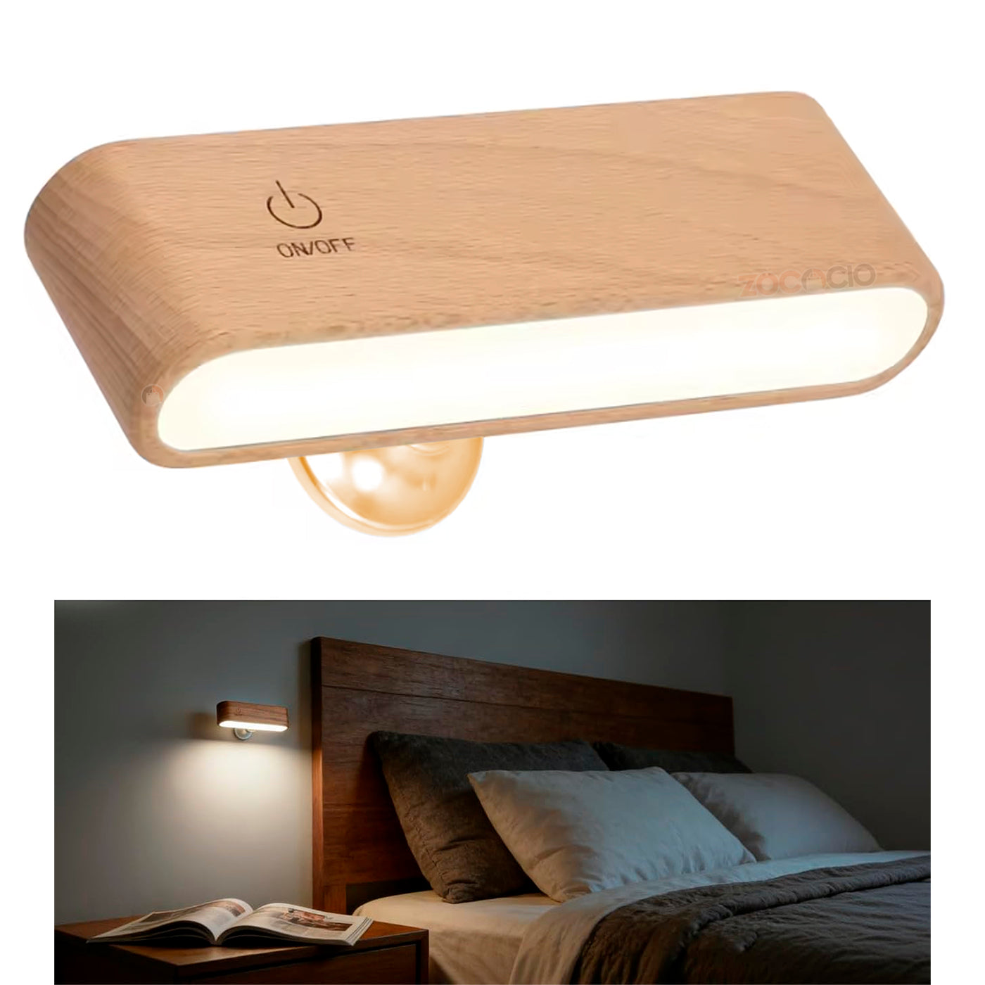Lampara De Pared Decorativa Led Magnética 360 Con Control