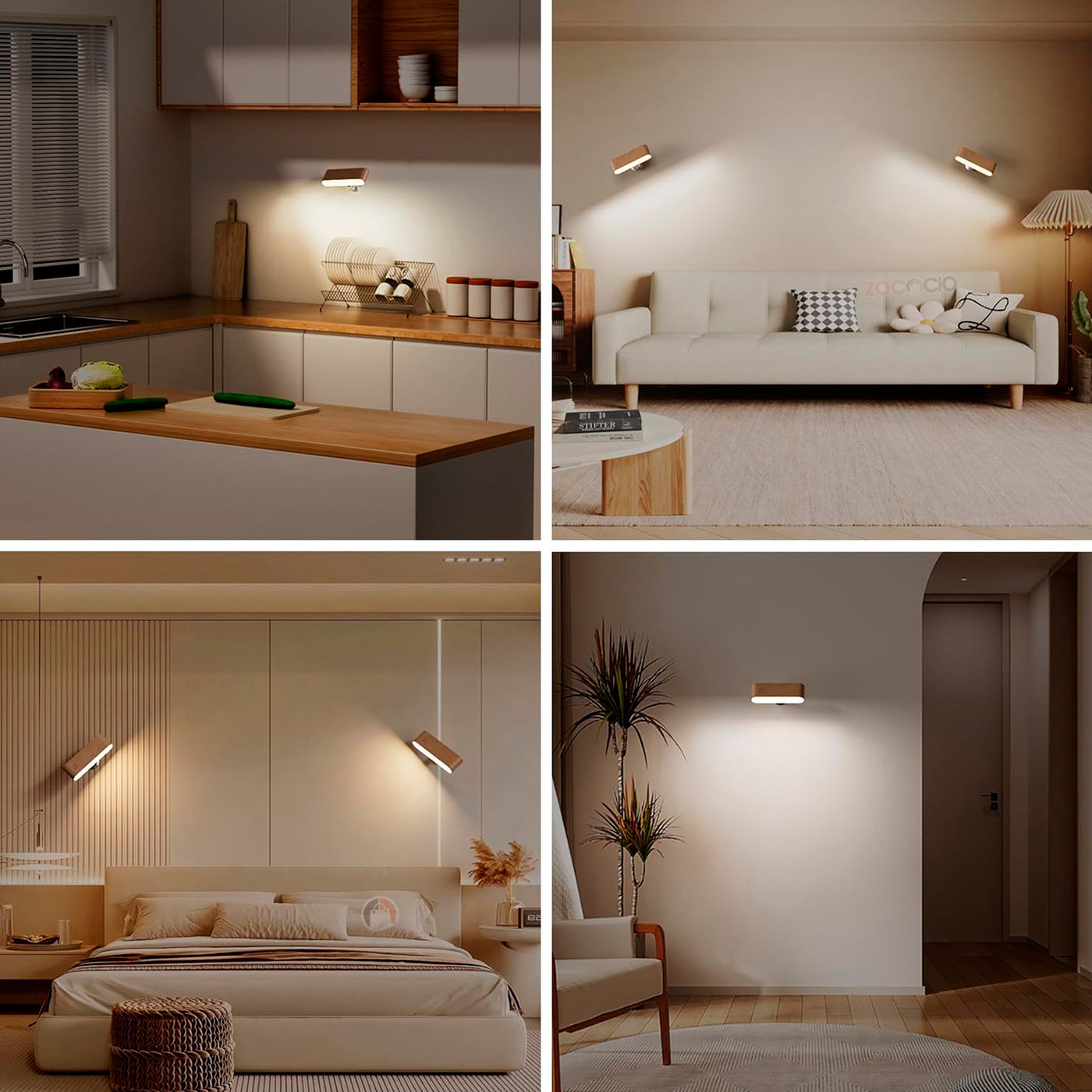 Lampara De Pared Decorativa Led Magnética 360 Con Control