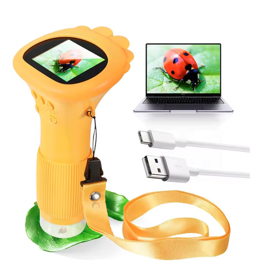 Microscopio Digital Portatil Con Pantalla Lcd 1000x Luz Led
