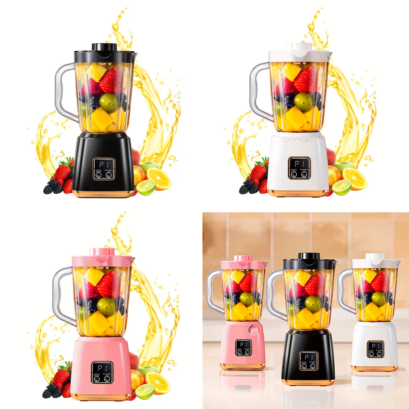 Mini Licuadora Personal Portátil Recargable Smoothies Y Jugo Negro 36v