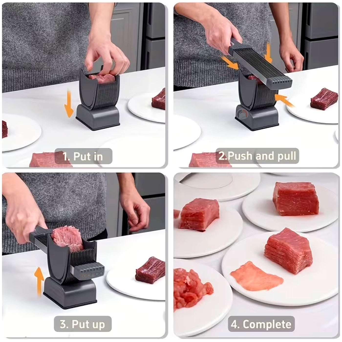 Cuchillo Rebanador De Carne Cortador Manual Y Ajustable