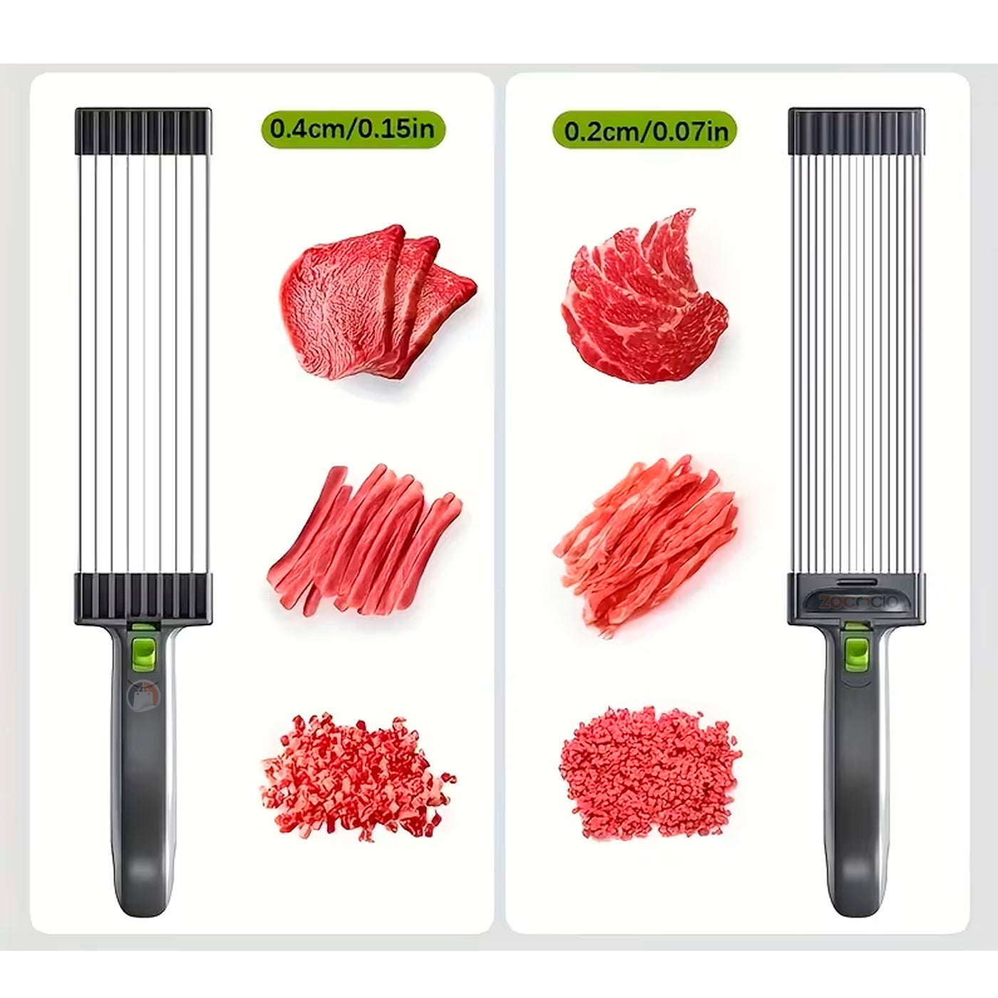 Cuchillo Rebanador De Carne Cortador Manual Y Ajustable