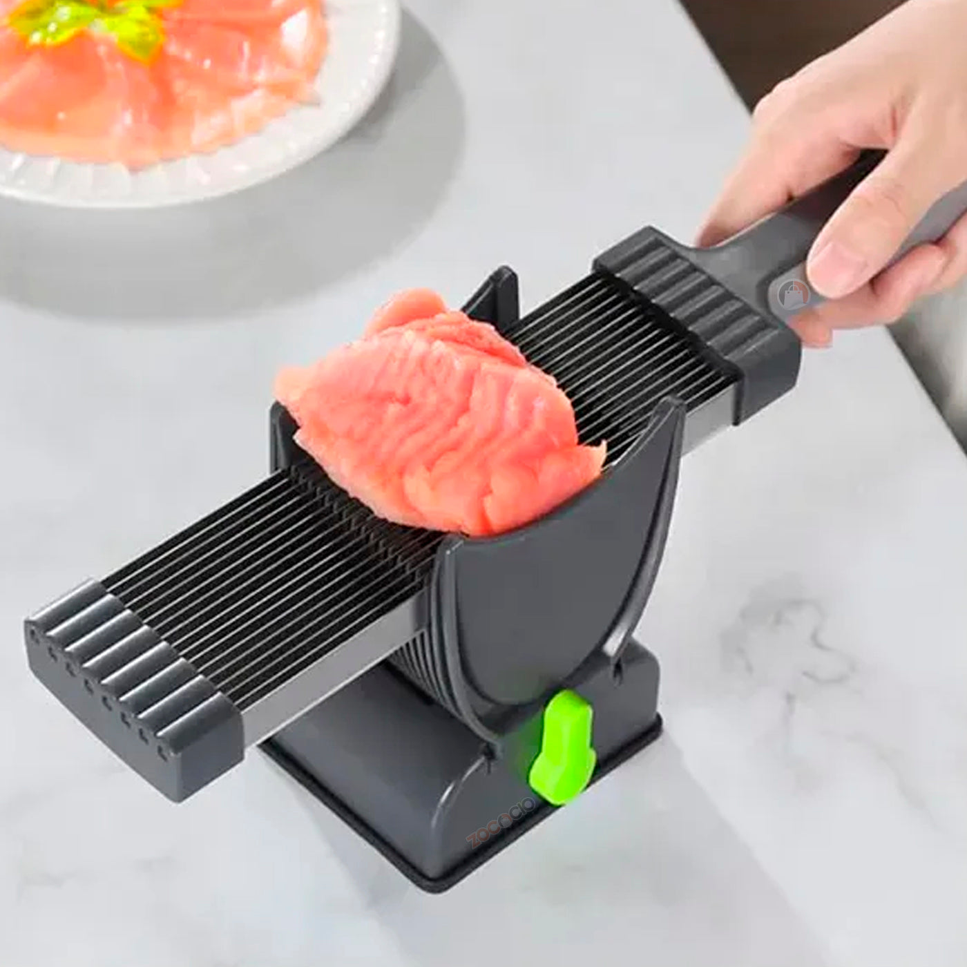 Cuchillo Rebanador De Carne Cortador Manual Y Ajustable