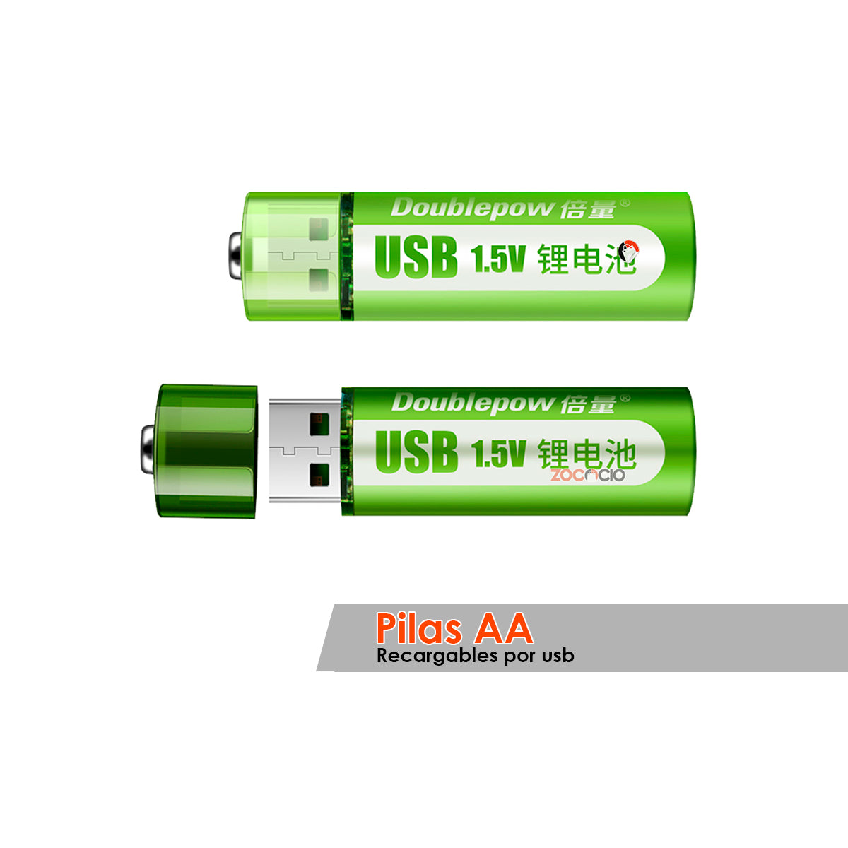 Pilas Aa Recargables Usb Baterías Recargables 1.5v