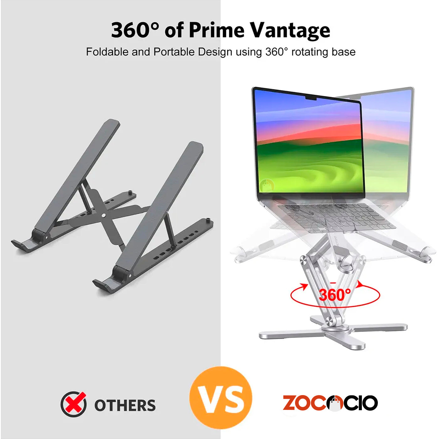 Soporte Ajustable Giratorio Para Laptop Computador De 360