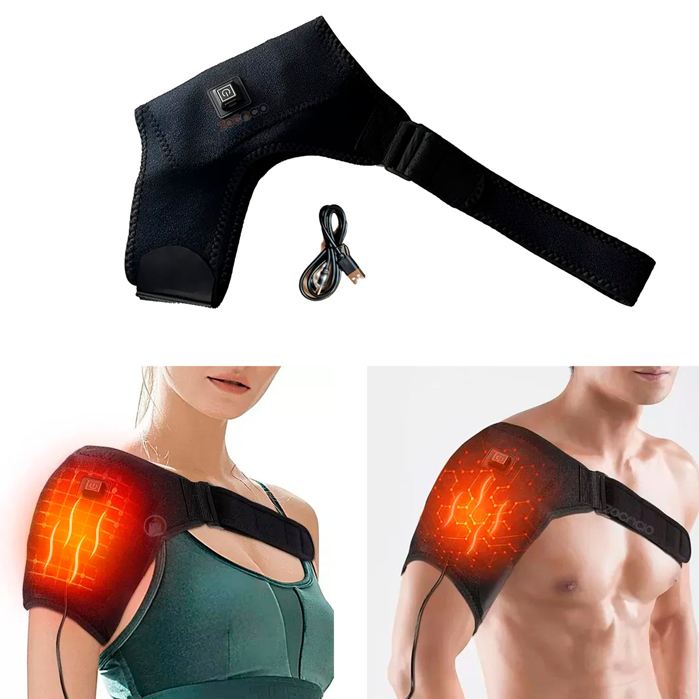 Soporte De Hombro Termico Hombrera De Calor 3 Niveles Usb