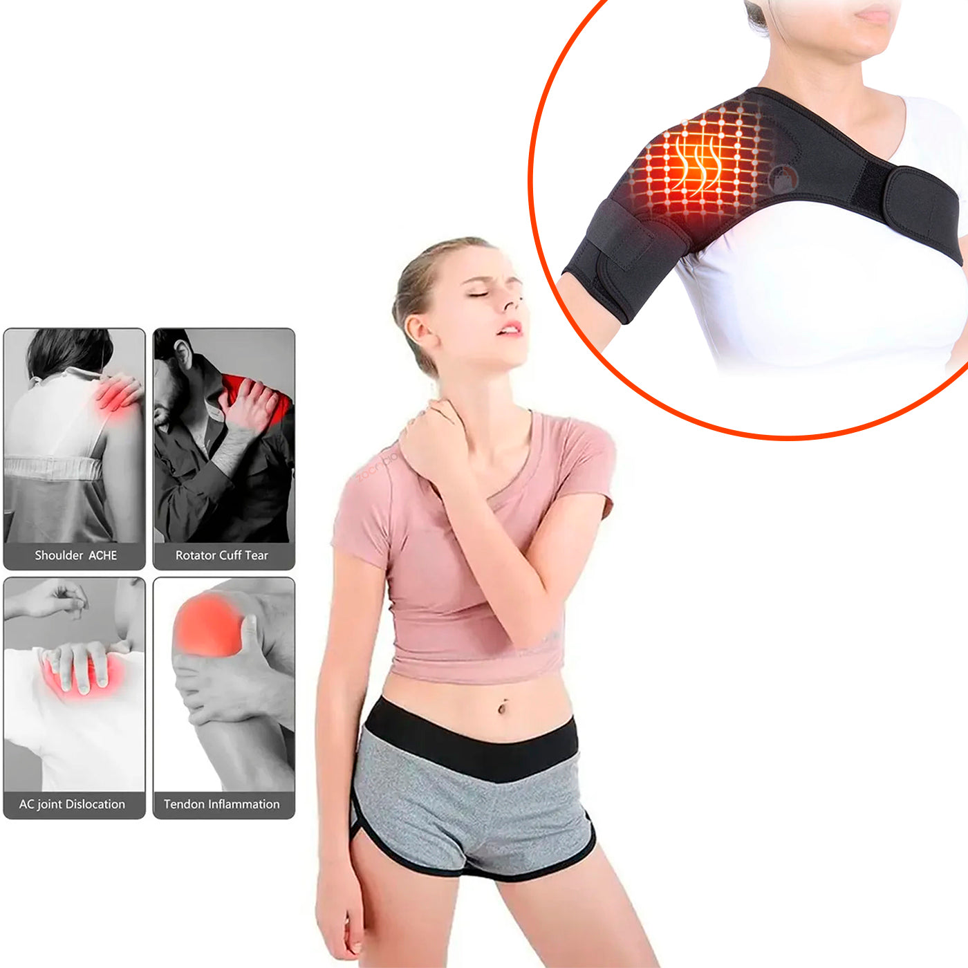 Soporte De Hombro Termico Hombrera De Calor 3 Niveles Usb