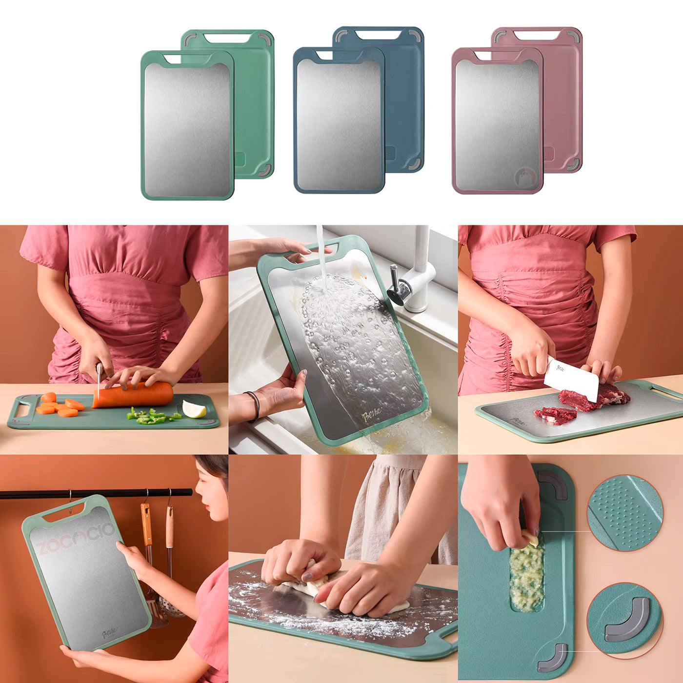 Tabla Para Picar Doble Cara Multifuncional Carne Vegetales