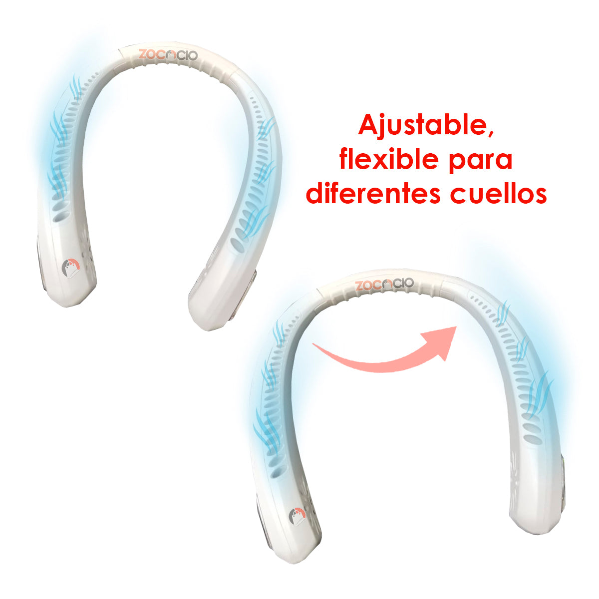 Ventilador De Cuello Portátil Aire Personal Manos Libres Usb