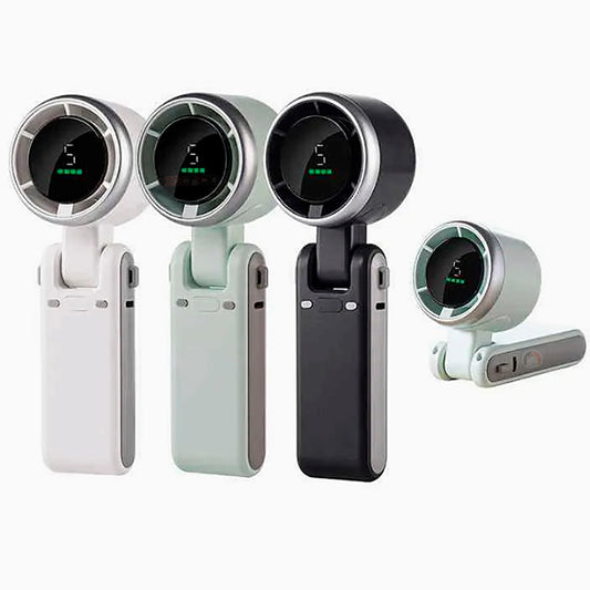 Ventilador Turbo De Mano Portátil Recargable Plegable 5 Vel