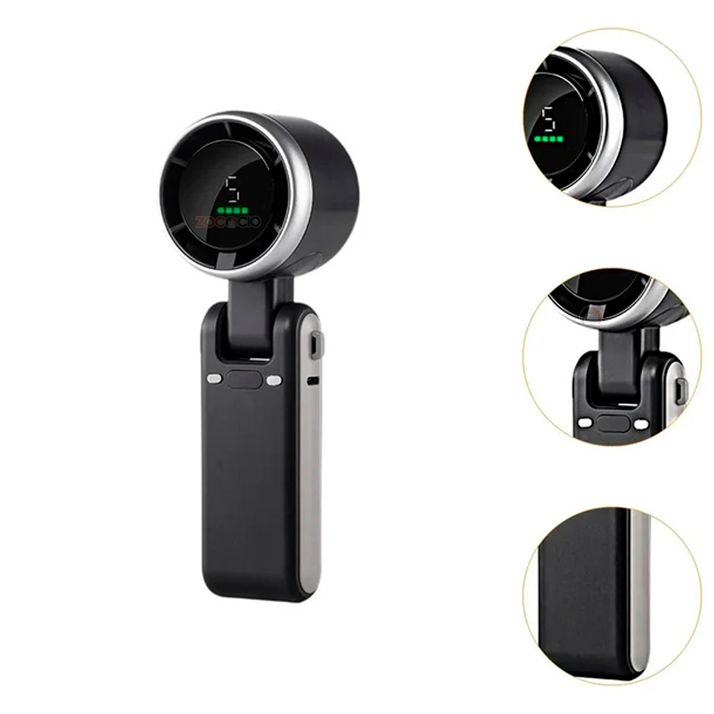 Ventilador Turbo De Mano Portátil Recargable Plegable 5 Vel